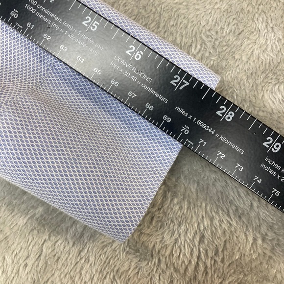 J. Hilburn Light‎ Blue Textured Dress Shirt Men's Size (See Measurements) - Picture 7 of 13